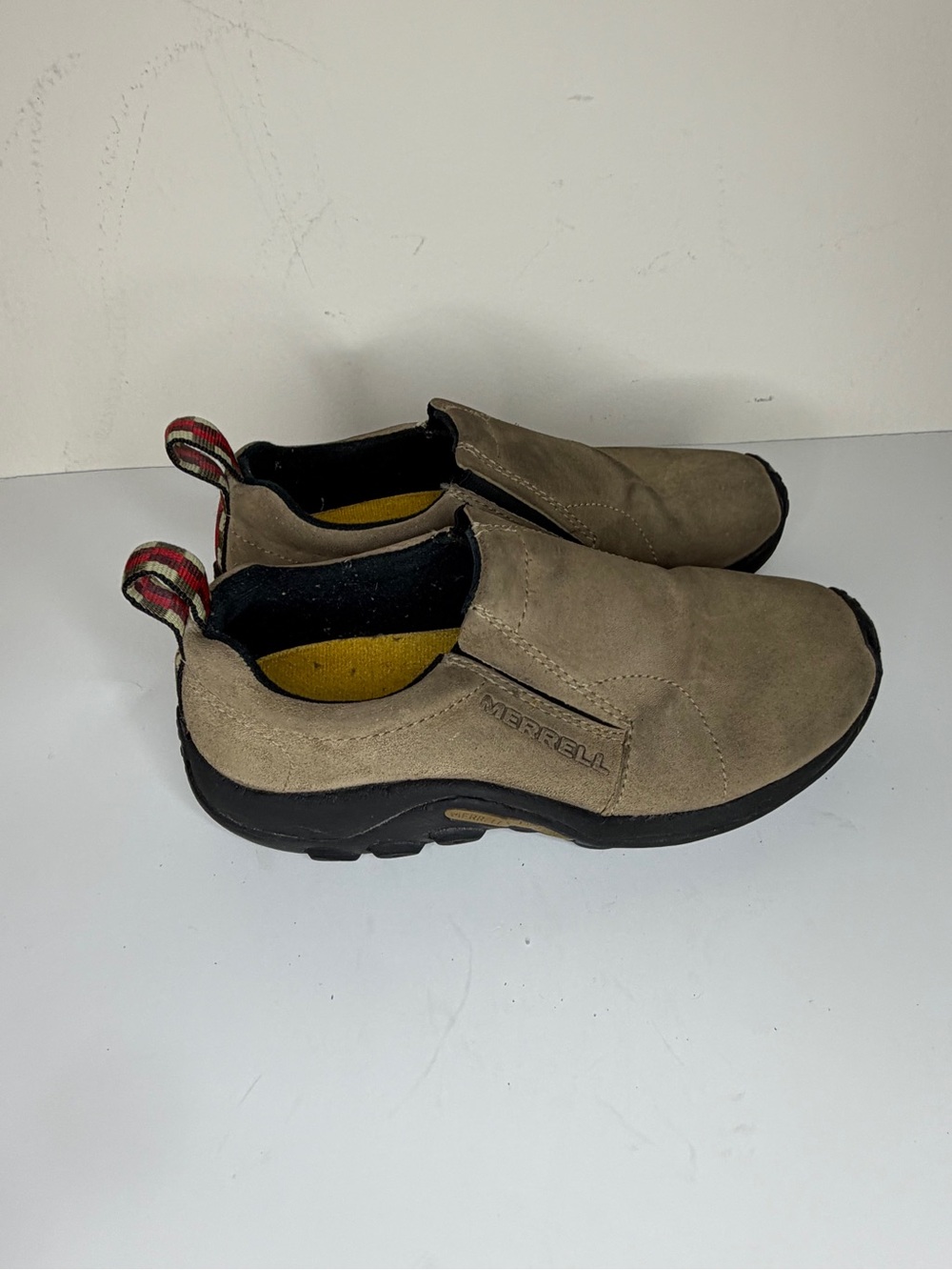 Merrell Jungle Moc Shoes Loafers Hiking Outdoor Slip On Suede Taupe Womens 7.5